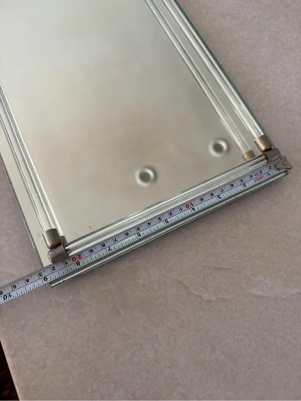 Vintage mirrored vanity tray